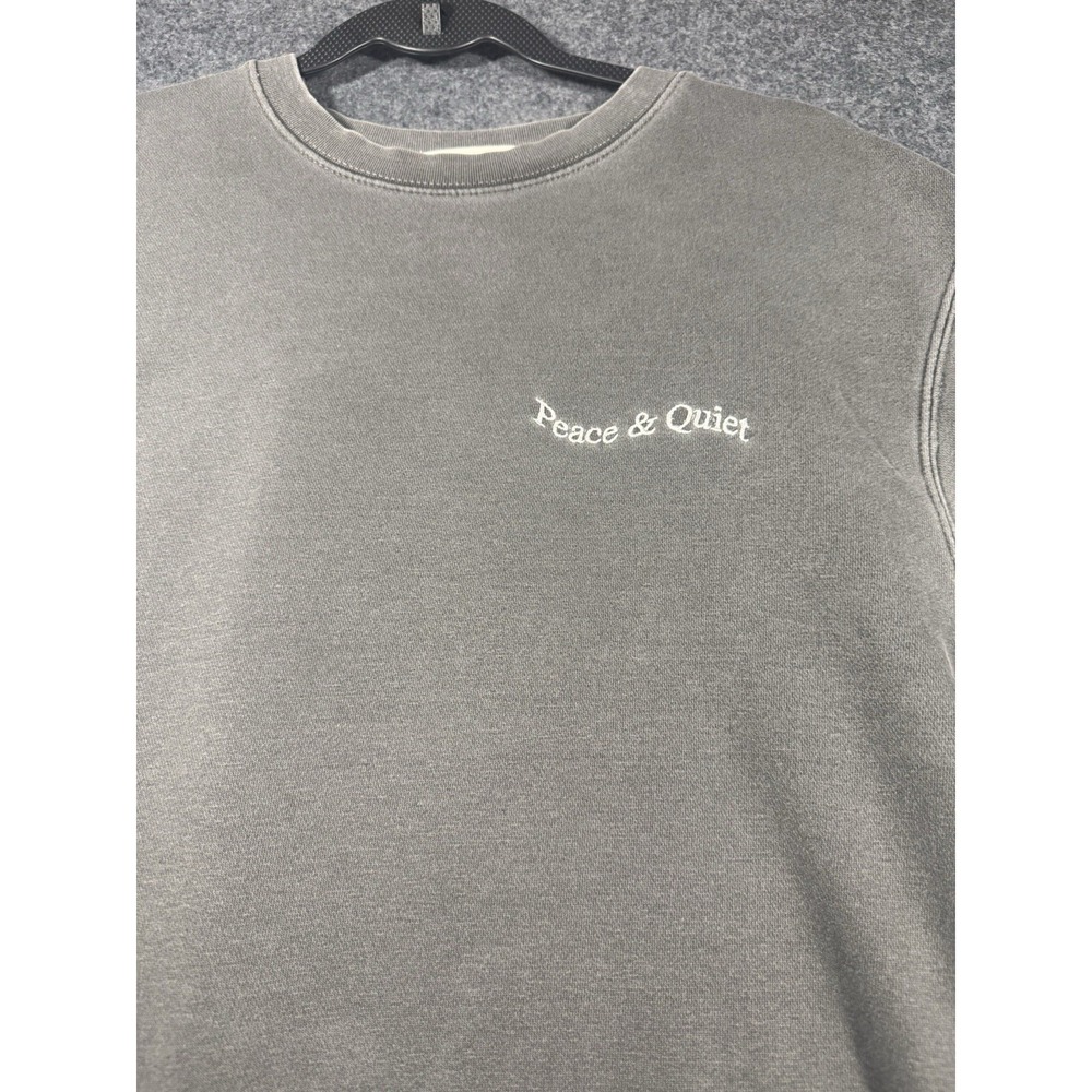 Museum of Peace & Quiet Wordmark Washed Crewneck Sweatshirt Medium - Picture 2 of 7